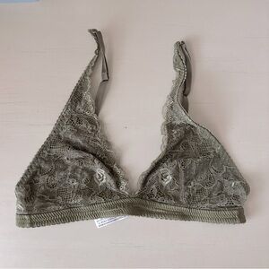 Urban Outfitters out from under olive green lace bralette